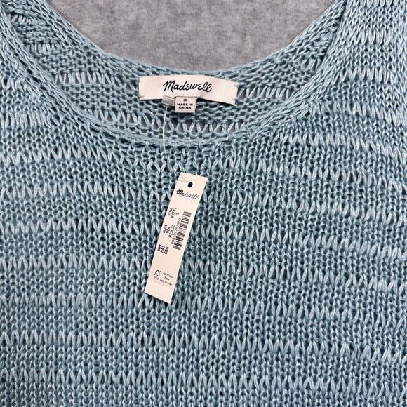 Madewell Linen Knit Tank Baby Blue S - Picture 3 of 5